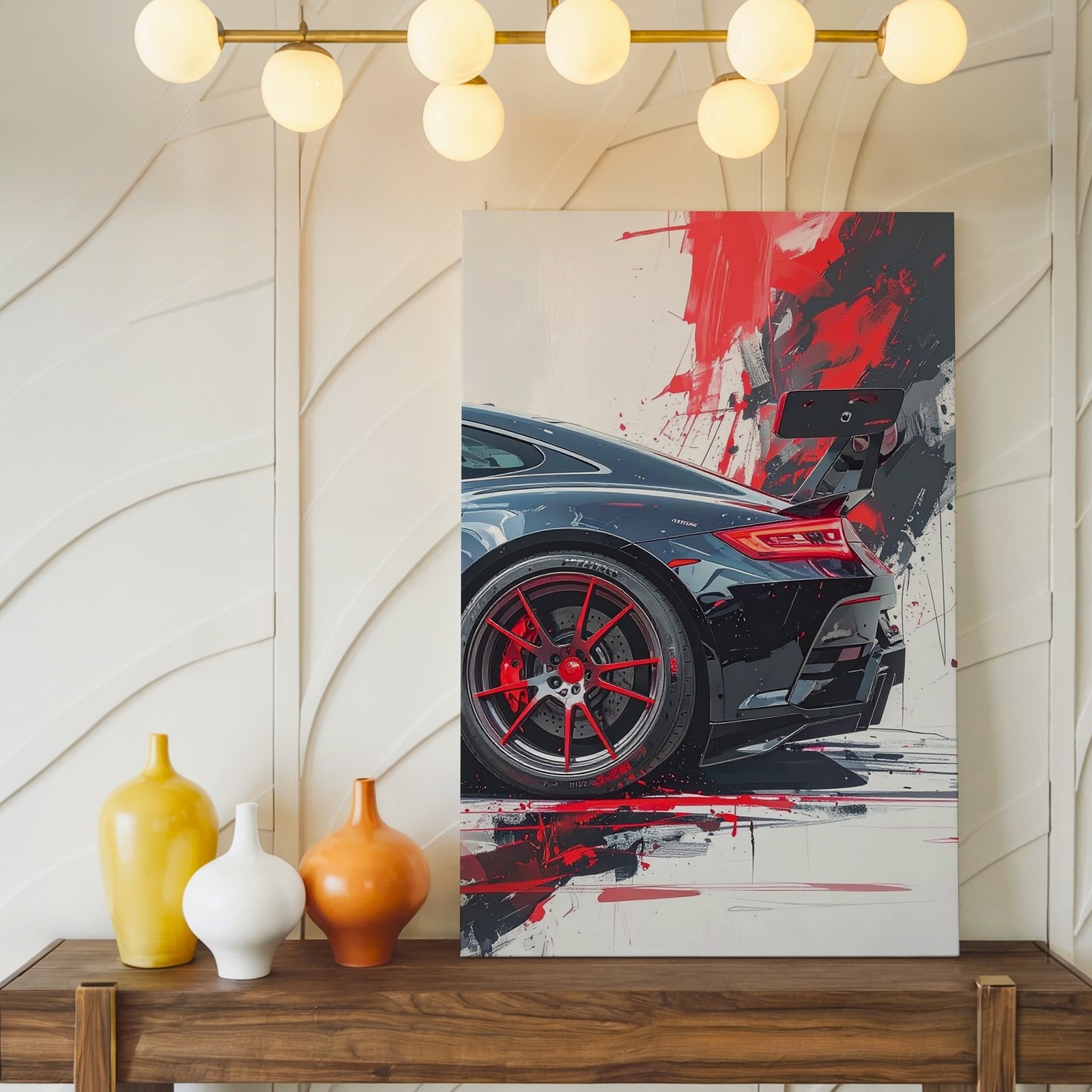 Wall Art Porsche 911 Gt3 Rs Close Up Canvas Painterly Sports Car Art