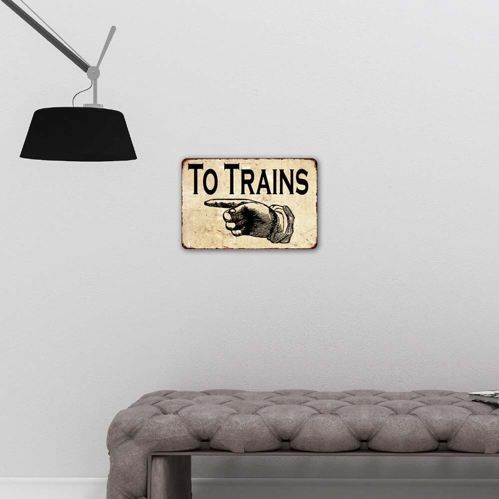 To Trains Left Vintage Retro Reproduction Gift 8×12 Metal Sign 108120067082