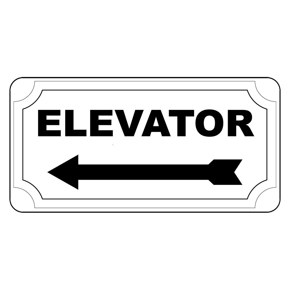 Elevator Retro Vintage Style Metal Sign – 8 In X 12 In With Holes