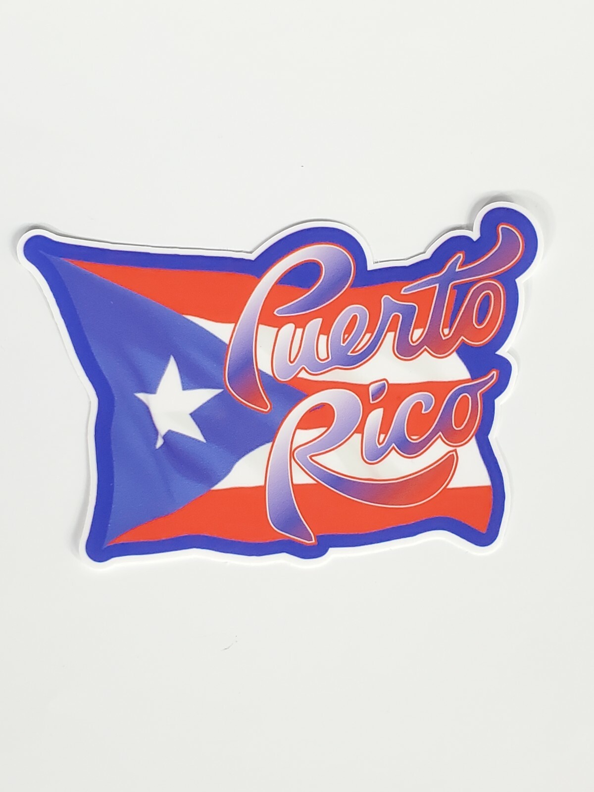 Puerto Rico Weatherproof Glossy Decal. 5×4 inches