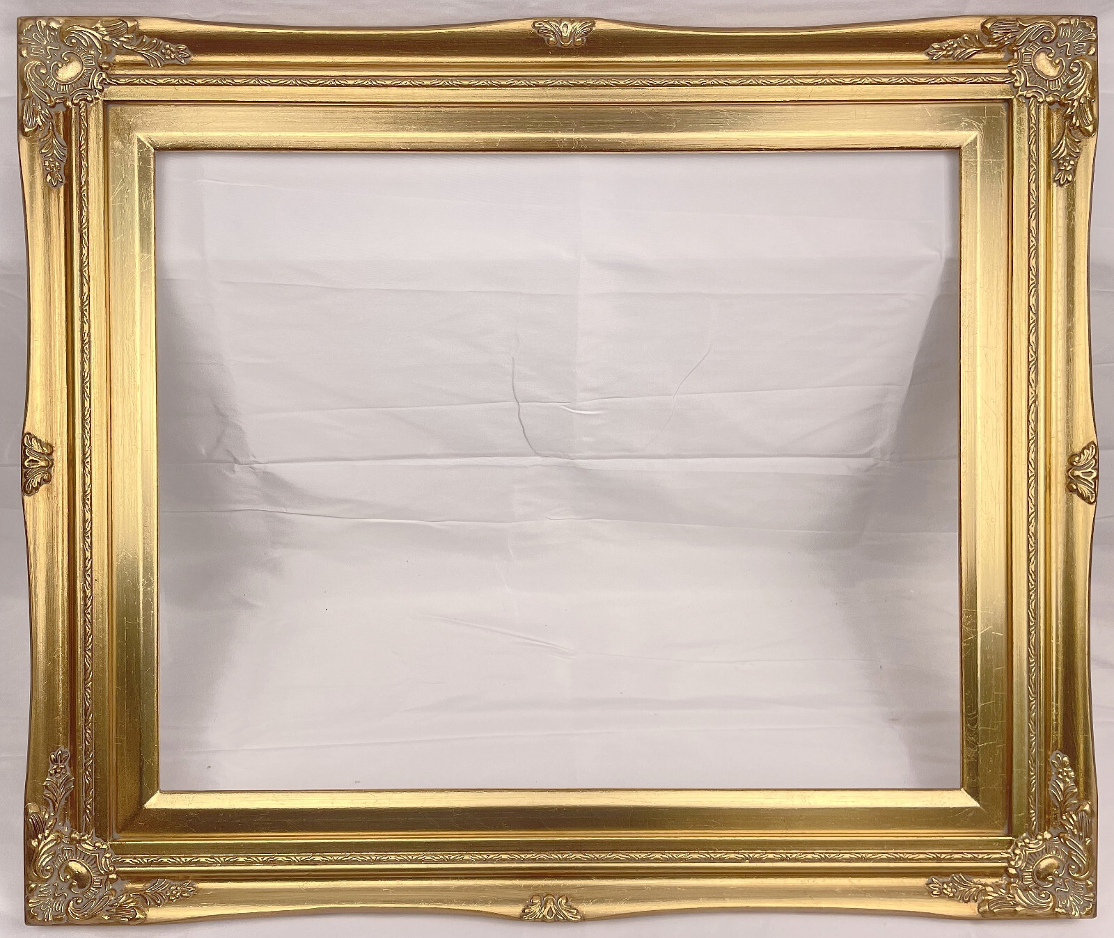 Antique Gold Ornate Baroque Wood Picture Frame Gold Liner 3″ Wide