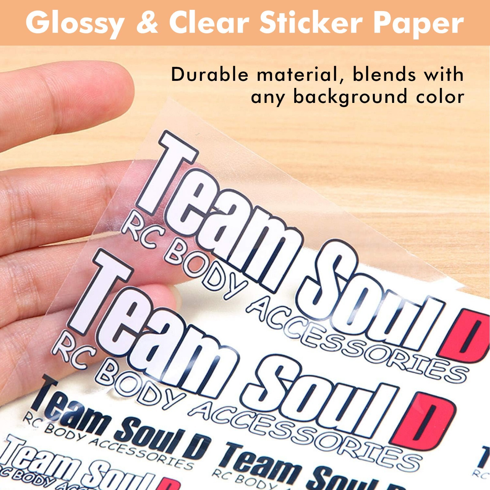 30 Sheet A-SUB Printable Vinyl Clear Sticker Paper for Inkjet Printer Waterproof
