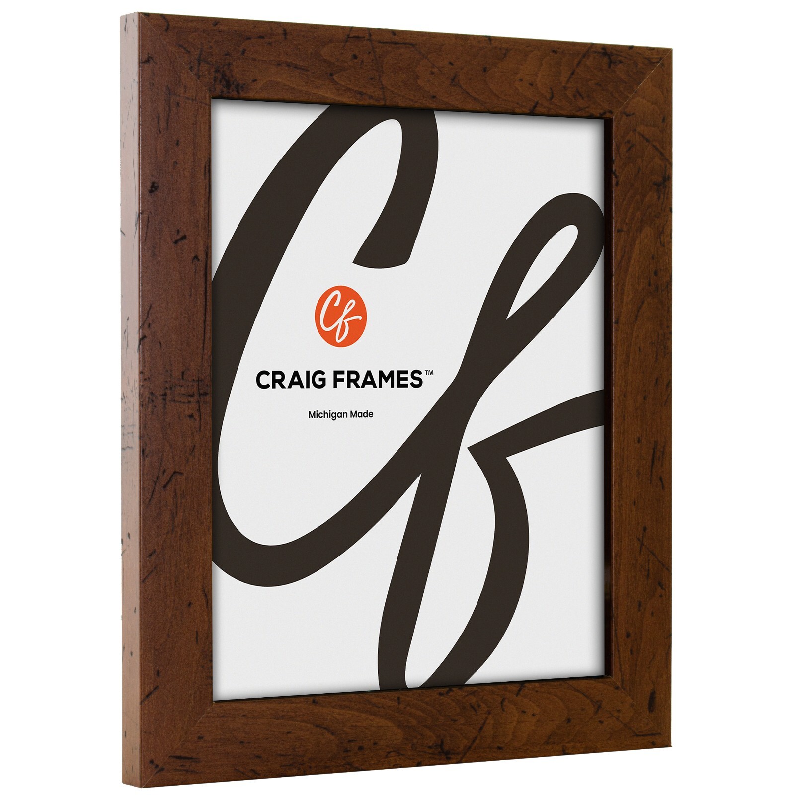 Craig Frames 1.25″ Flat Distressed Rustic Brown Picture Frame