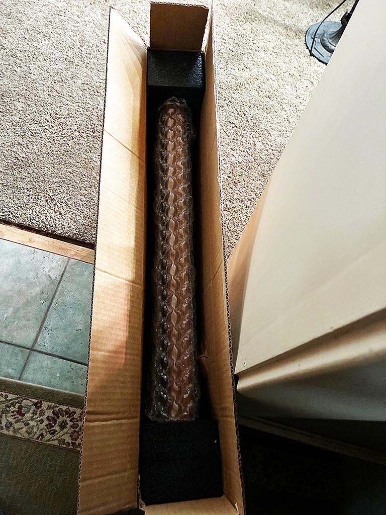 Herringbone Reclaimed Wood custom built mirror with 4 coat hooks: NEW IN BOX!