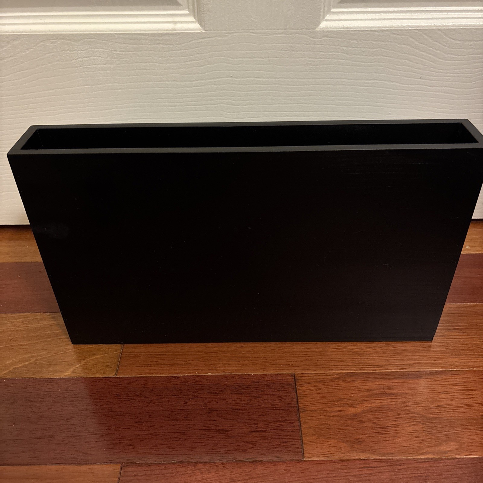 Unbranded Mail Organizer, No Box, Unused, Black, Wood 12 in x 5in x 7in w/ Handl