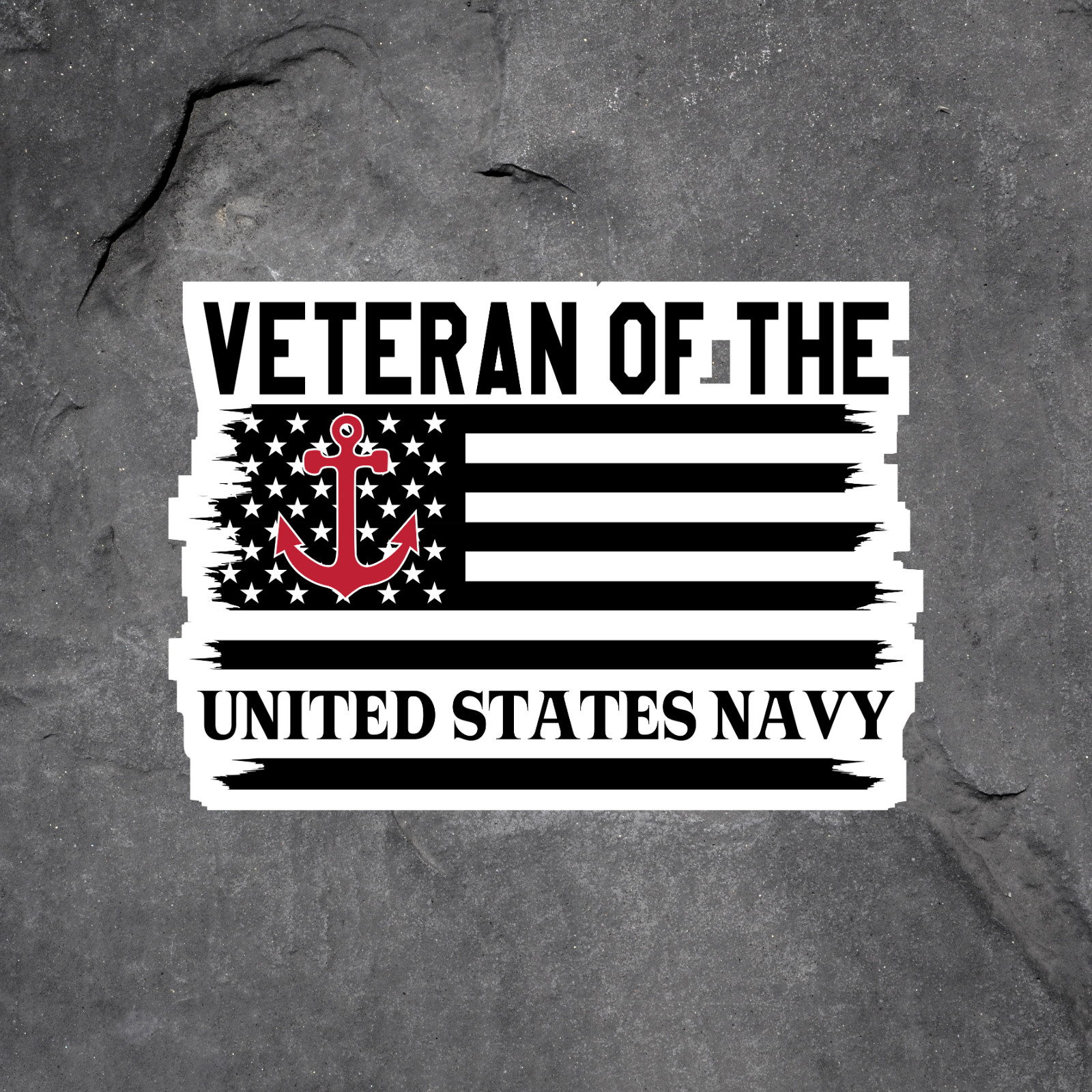 Navy Veteran Sticker Vinyl Decal United States Flag Military Decor