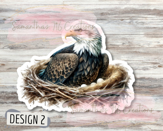 American Bald Eagle Vinyl Stickers 3″ For Laptops, Indoor, Water Resistant