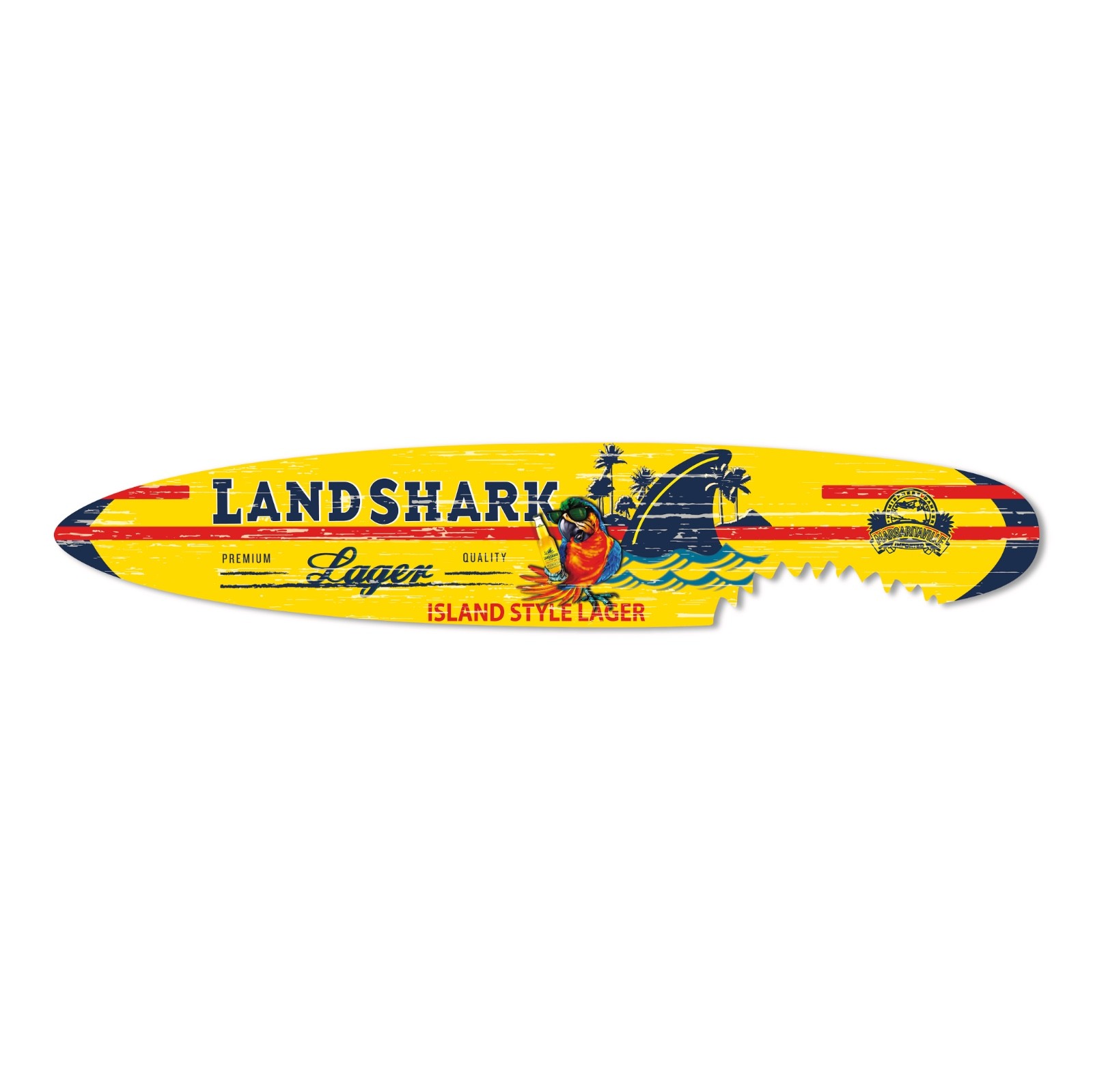 LandShark Outdoor Parrot Shark Bite Surfboard 46.5″ X 9.25″ X ¼”