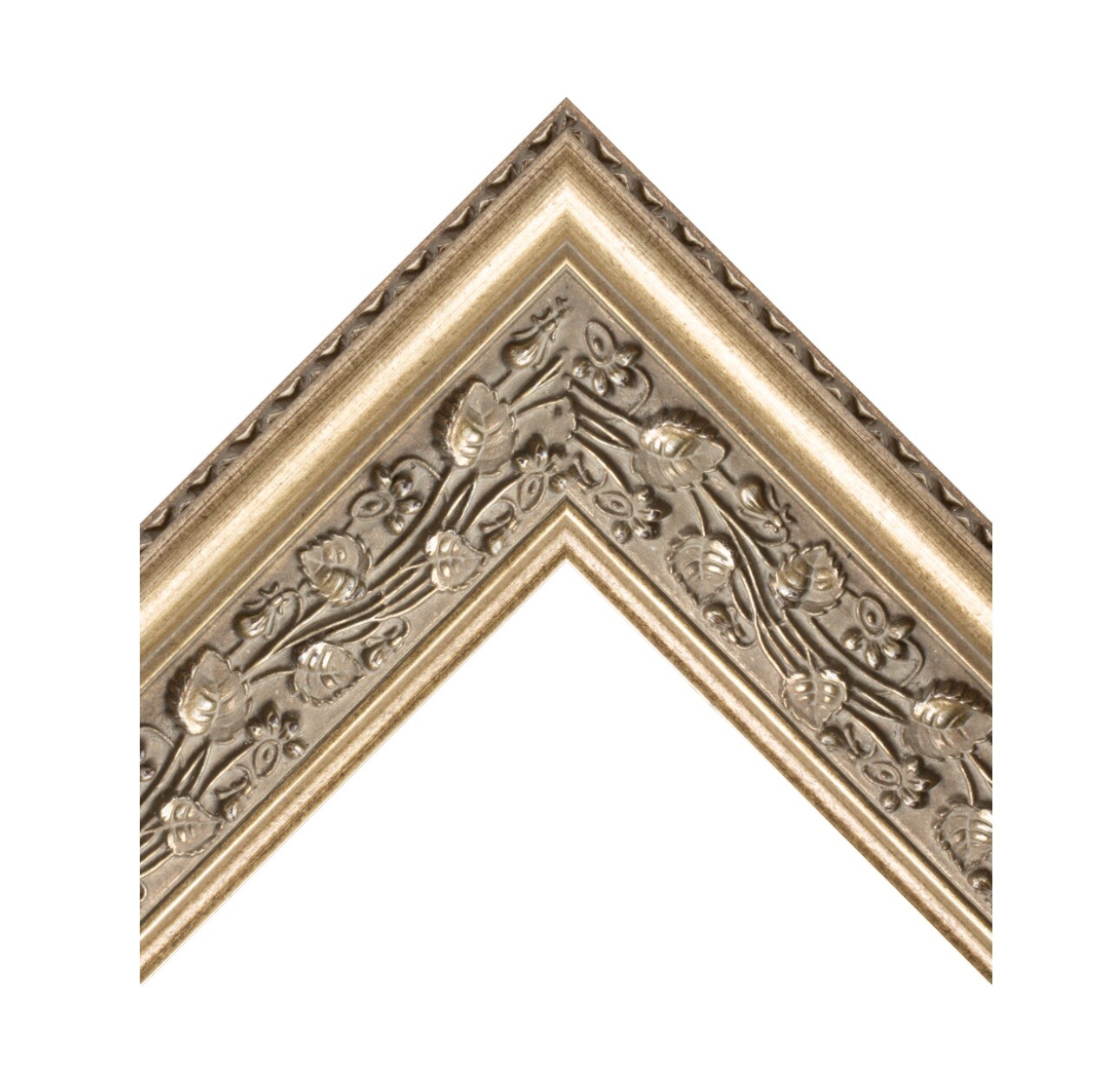 Marais Euro Silver Picture Frame Moulding (Wood) 18Ft Bundle Ornate As Pictured