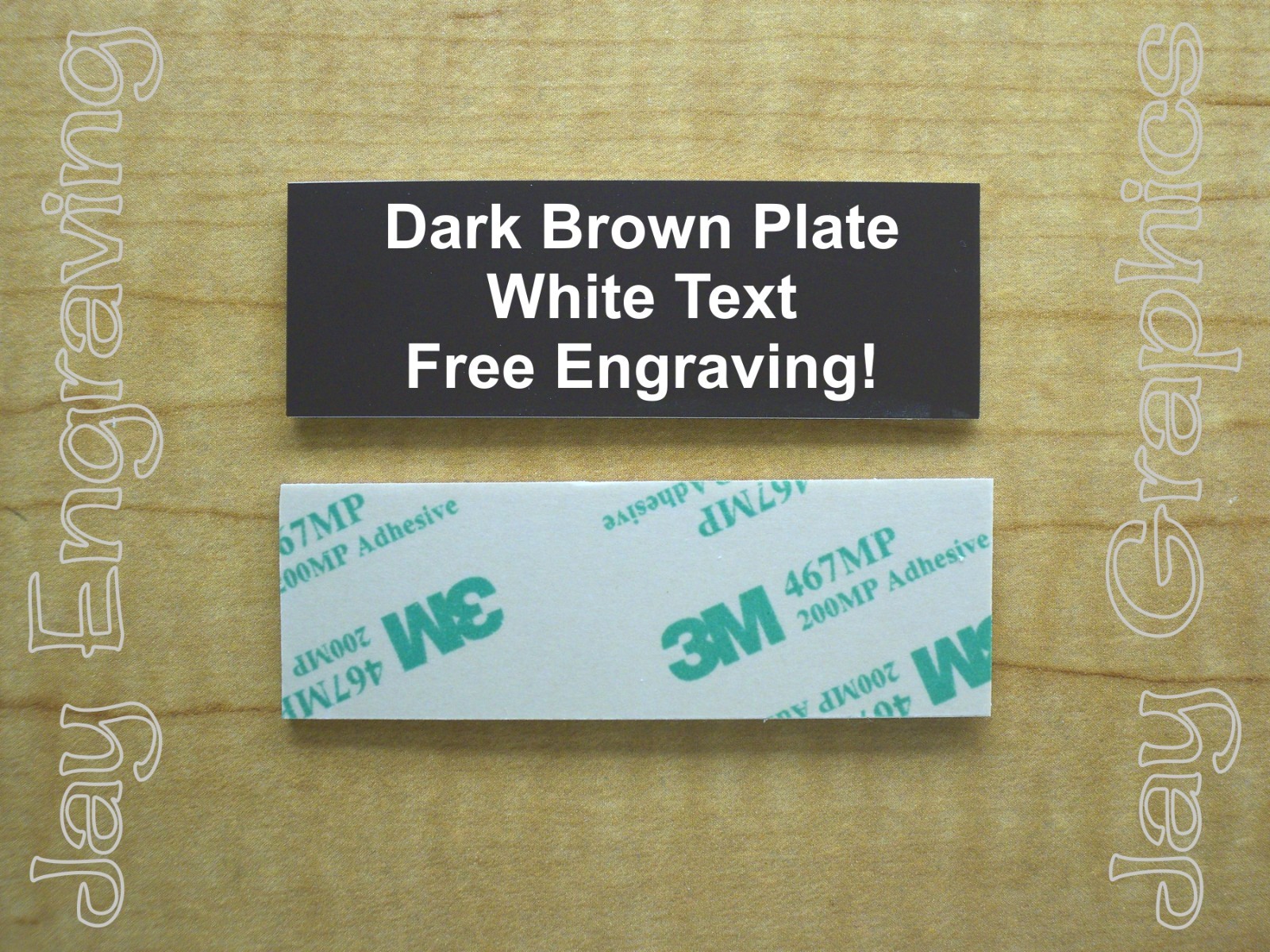 Custom Engraved 1×3 Plate Plaque Nameplate w/ Adhesive Back / Any Color!