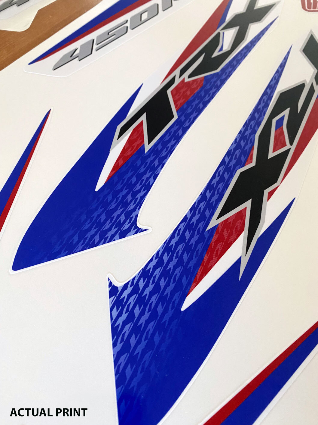 2014 Honda TRX450R Decal Graphic Sticker OEM kit Plastic Kit Emblem Red blue 450