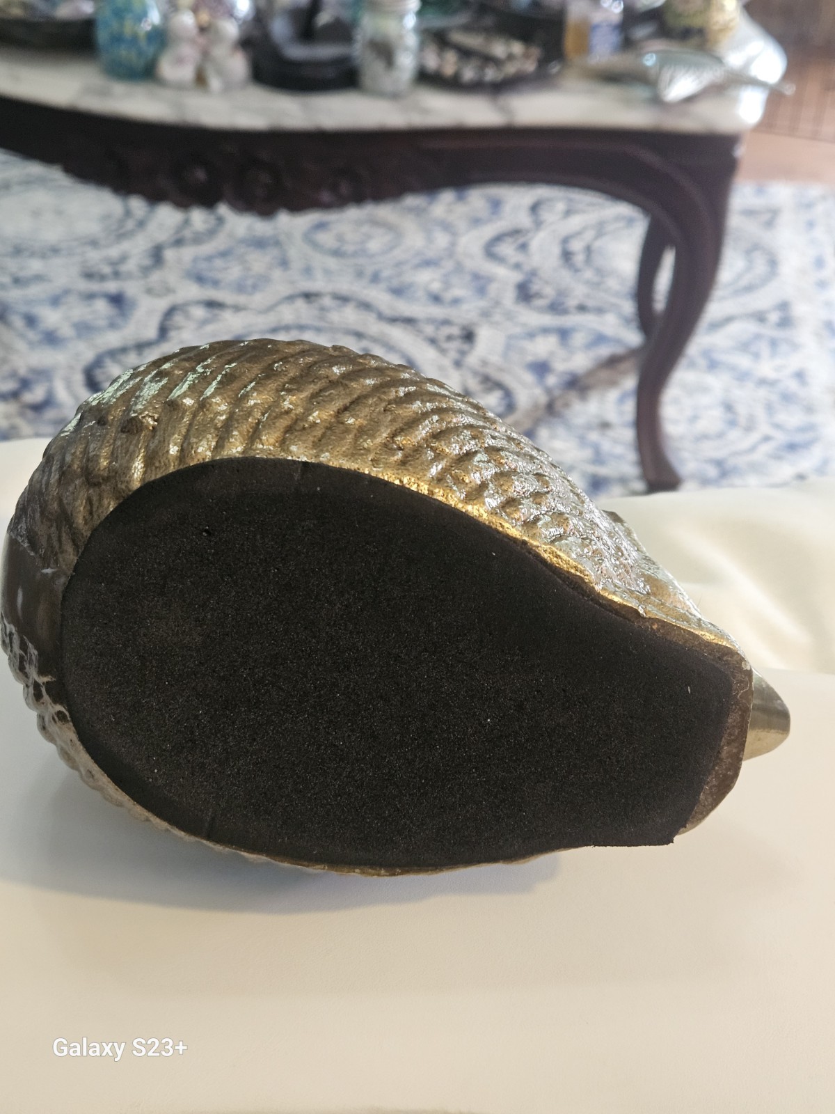 Vtg. Bronze Heghoge Doorstop/Figurine 7″ Inch Length ”1 Pound-6ounces”