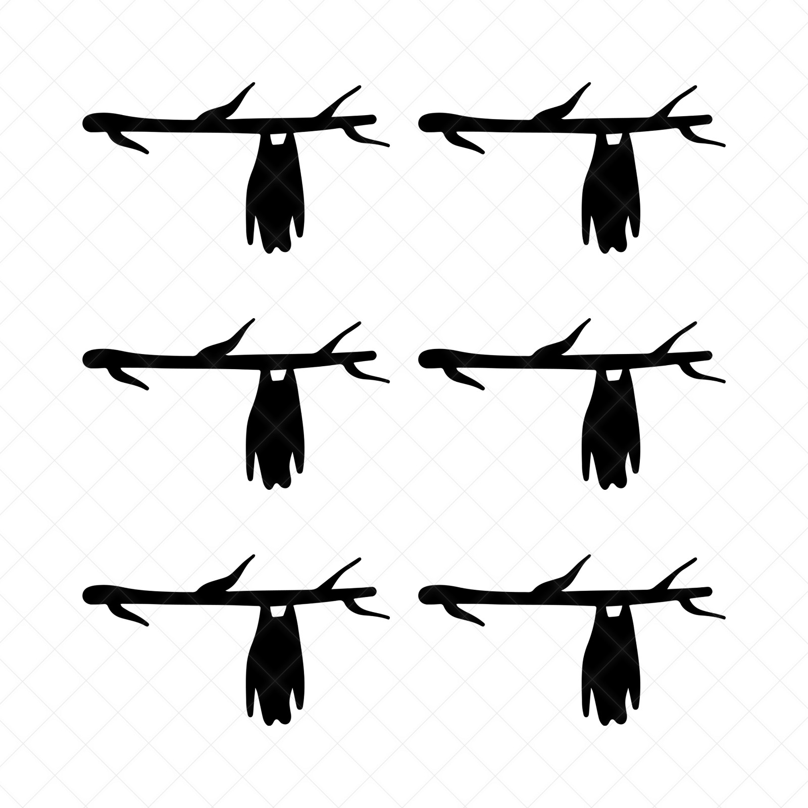 6 Bat Decals | Halloween Wall Stickers | Gothic Home Decor | Vinyl Cut-Out Set