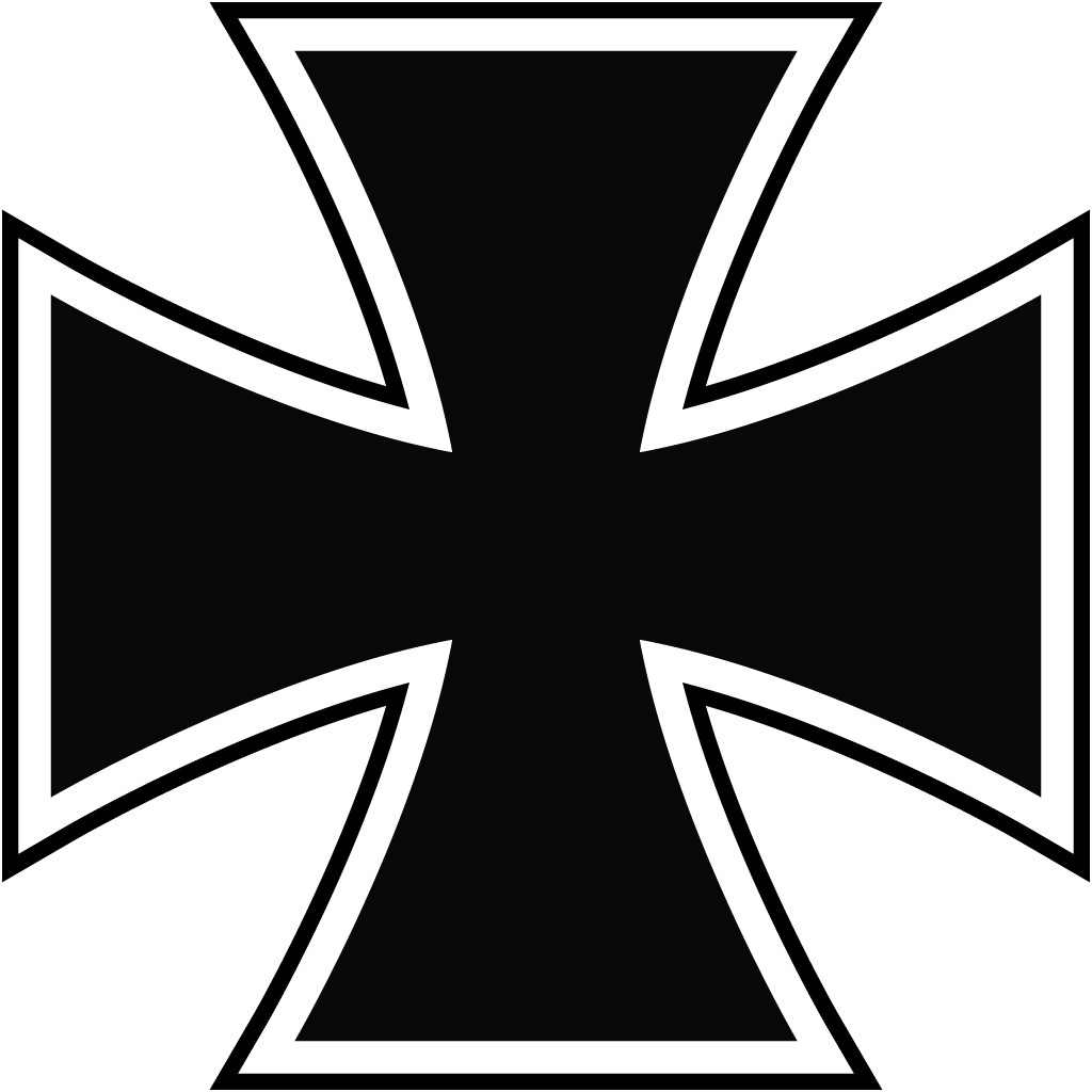 Iron cross sticker weatherproof bumper vinyl decal