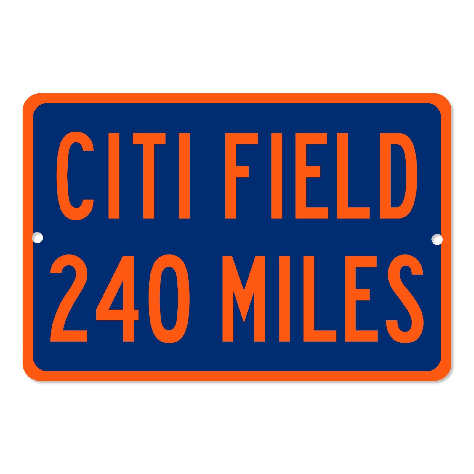 Citi Field Custom Distance Mileage Sign New York Mets Baseball Fan Gift