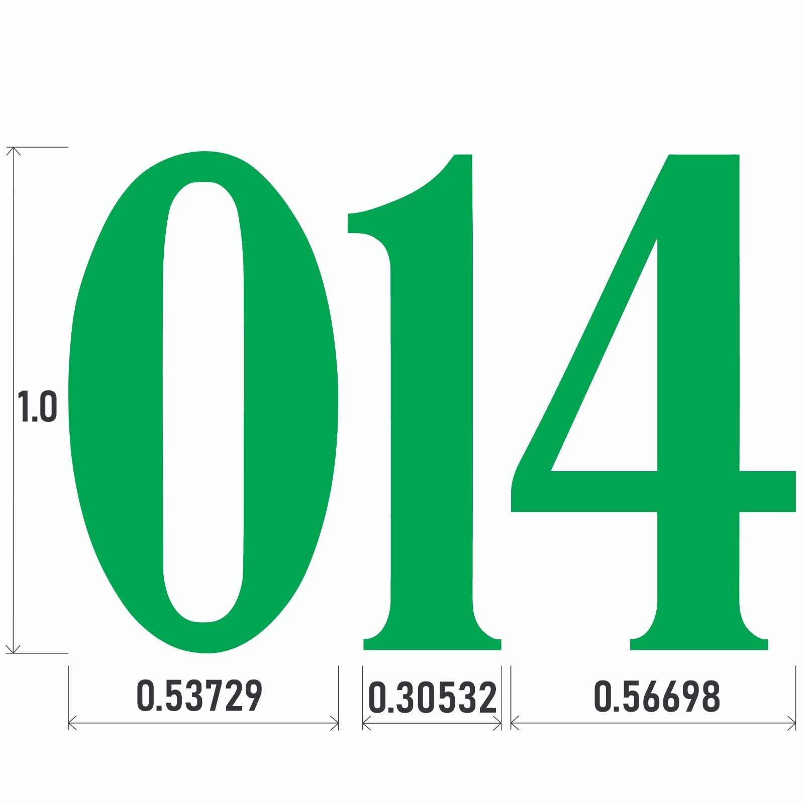0-10 7″-32″ Big Size Vinyl Die Cut Decal Numbers (Black), 6Yrs Outdoor Film