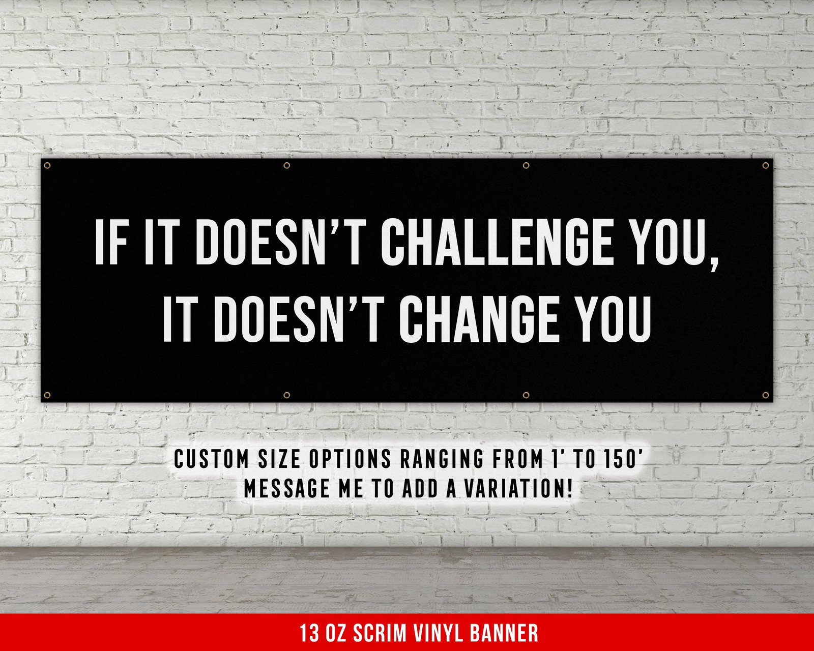 Motivational Gym Banner – Inspirational Weightlifting Wall Art