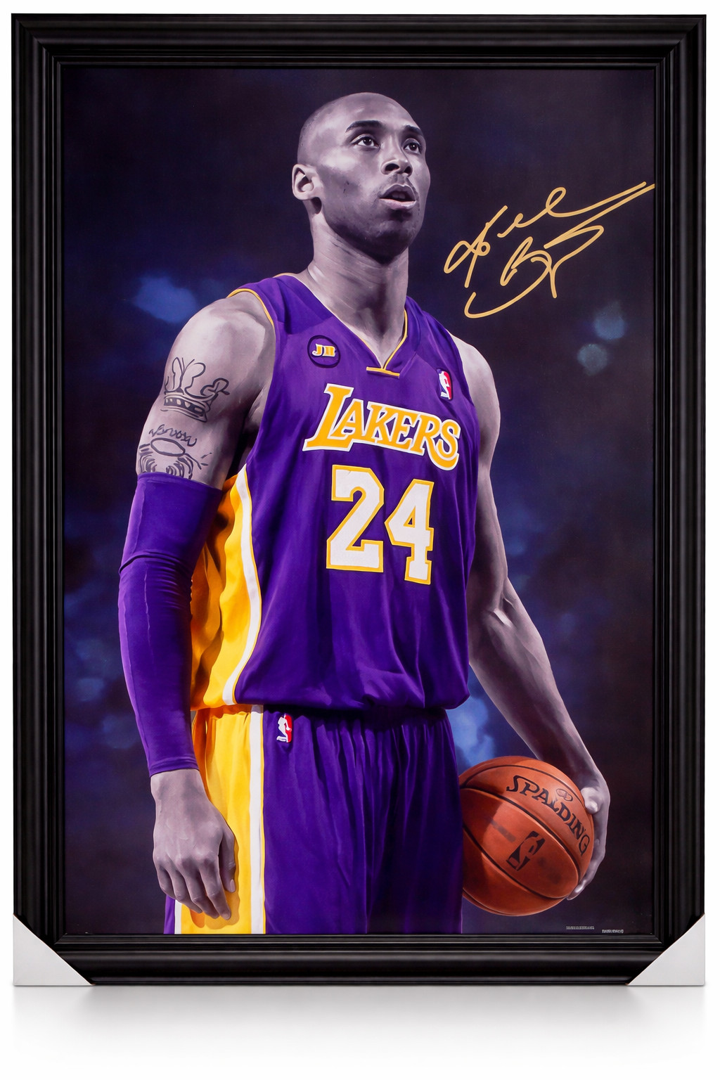 Kobe Bryant Lakers Framed Poster 35×24 Wooden Frame Wall Art NBA – Free Shipping