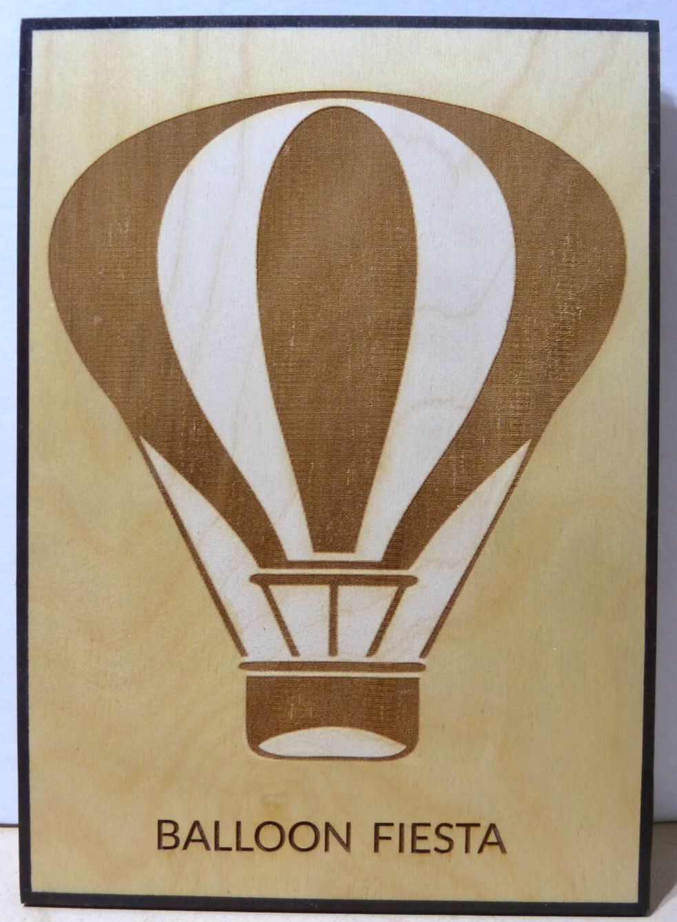 Balloon Fiesta -Wood Engraved Plaque,Wall Art,Car Art,Wall Hanging.