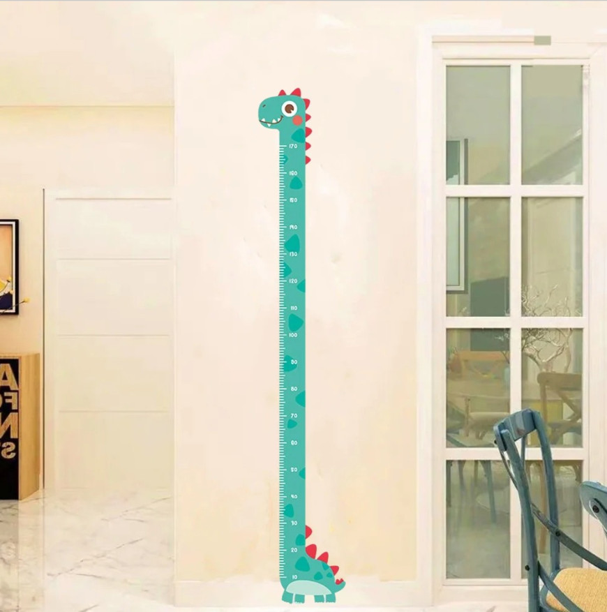 1pc Kids Height Chart Wall Sticker Unicorn Dinosaur Giraffe Growth – NEW