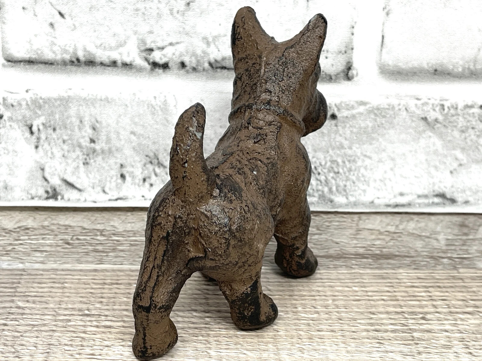 Small 4.5″ Rustic Cast Iron Small Scottie Scottish Terrier Dog Paperweight