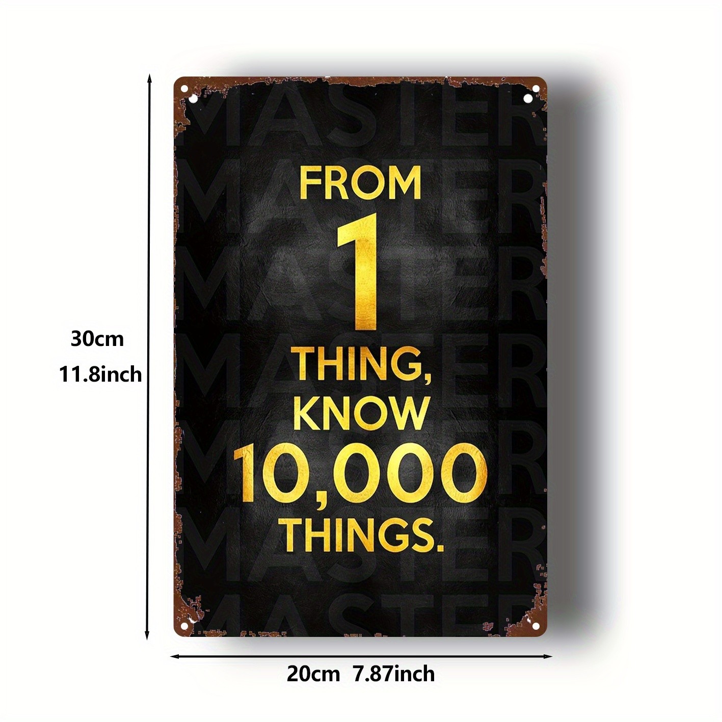 Wisdom Quote Black Vintage Metal Sign Office Study Room Home Wall Decor