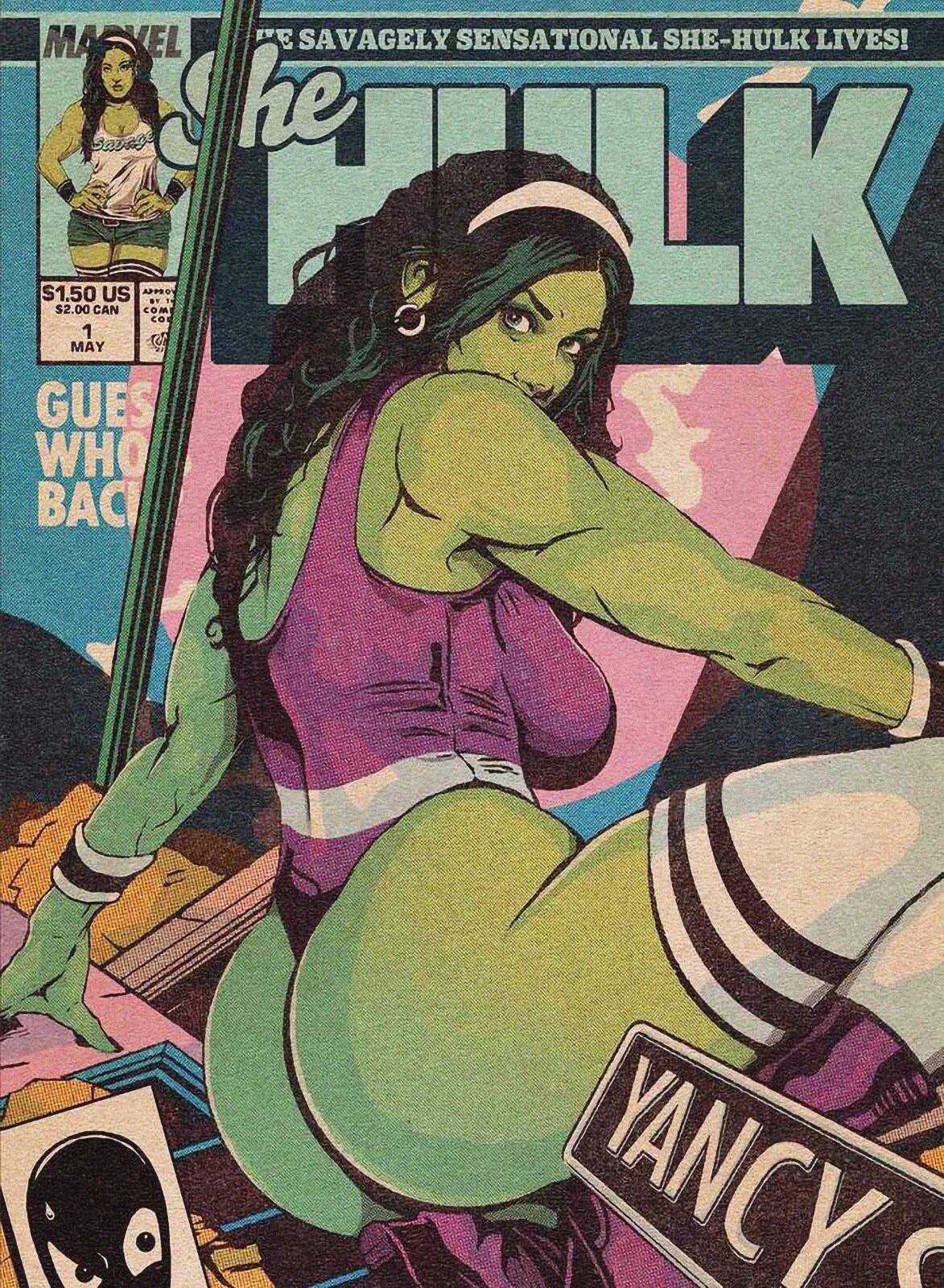 She Hulk Spider Man Iron Man POSTER pinup Comic 11×16 Marvel MCU wall art decor