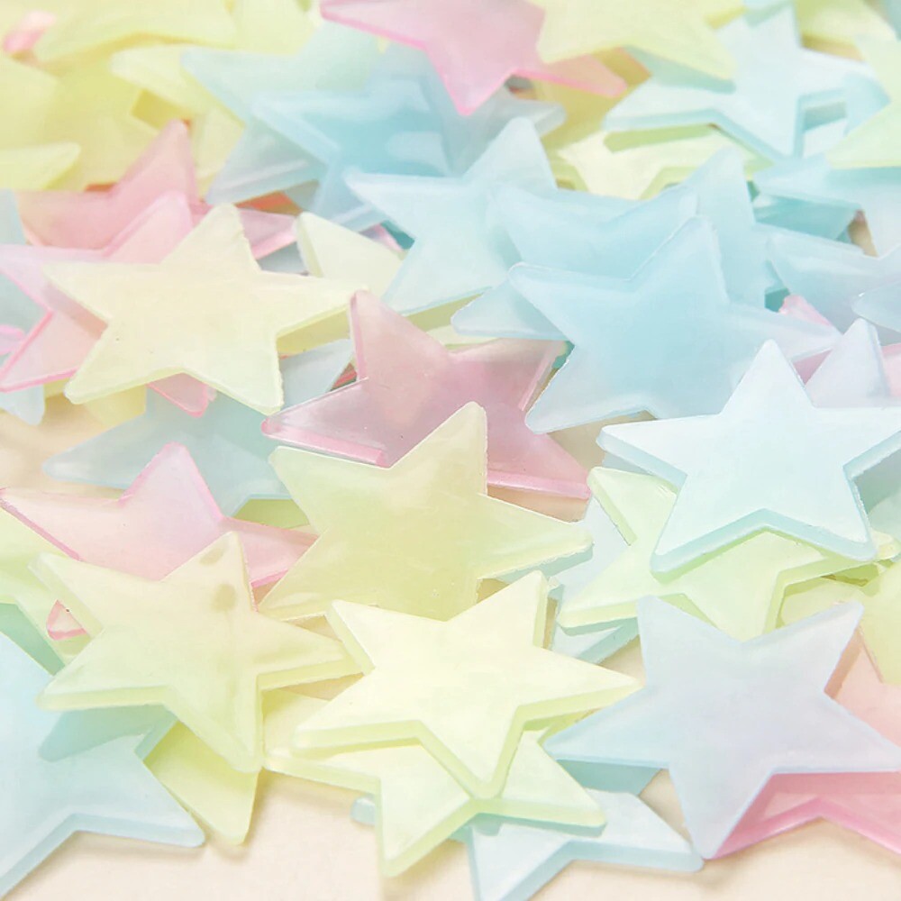 Wall,Dark,Glow,Luminous,Stars,Stickers,3d,Kids,Bedroom,Decor,Fluorescent