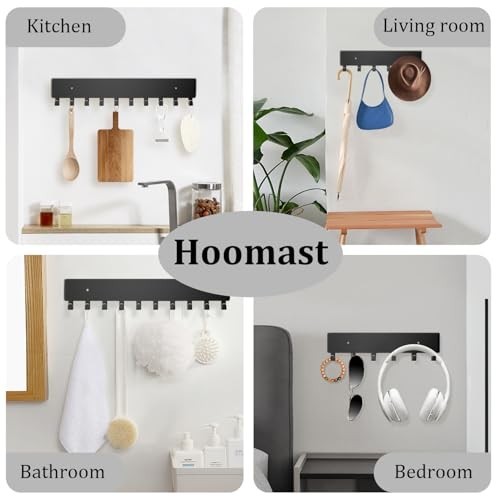 Key Holder for Wall, Key Hooks with 10 Hooks Wall Mounted Key Holder for Hallway