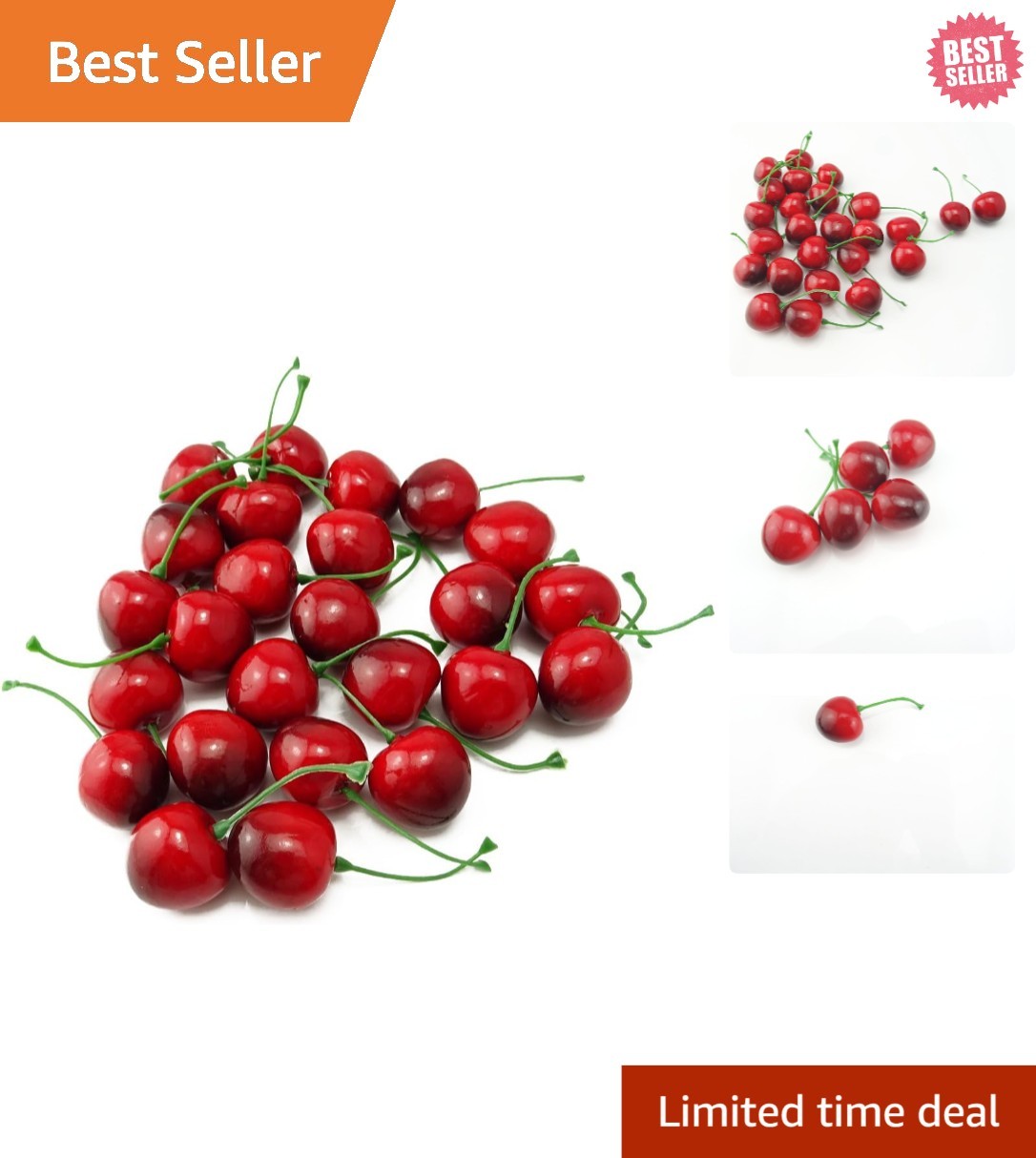 Realistic Simulation Cherries – 25 Count Indoor Decoration for All Occasions