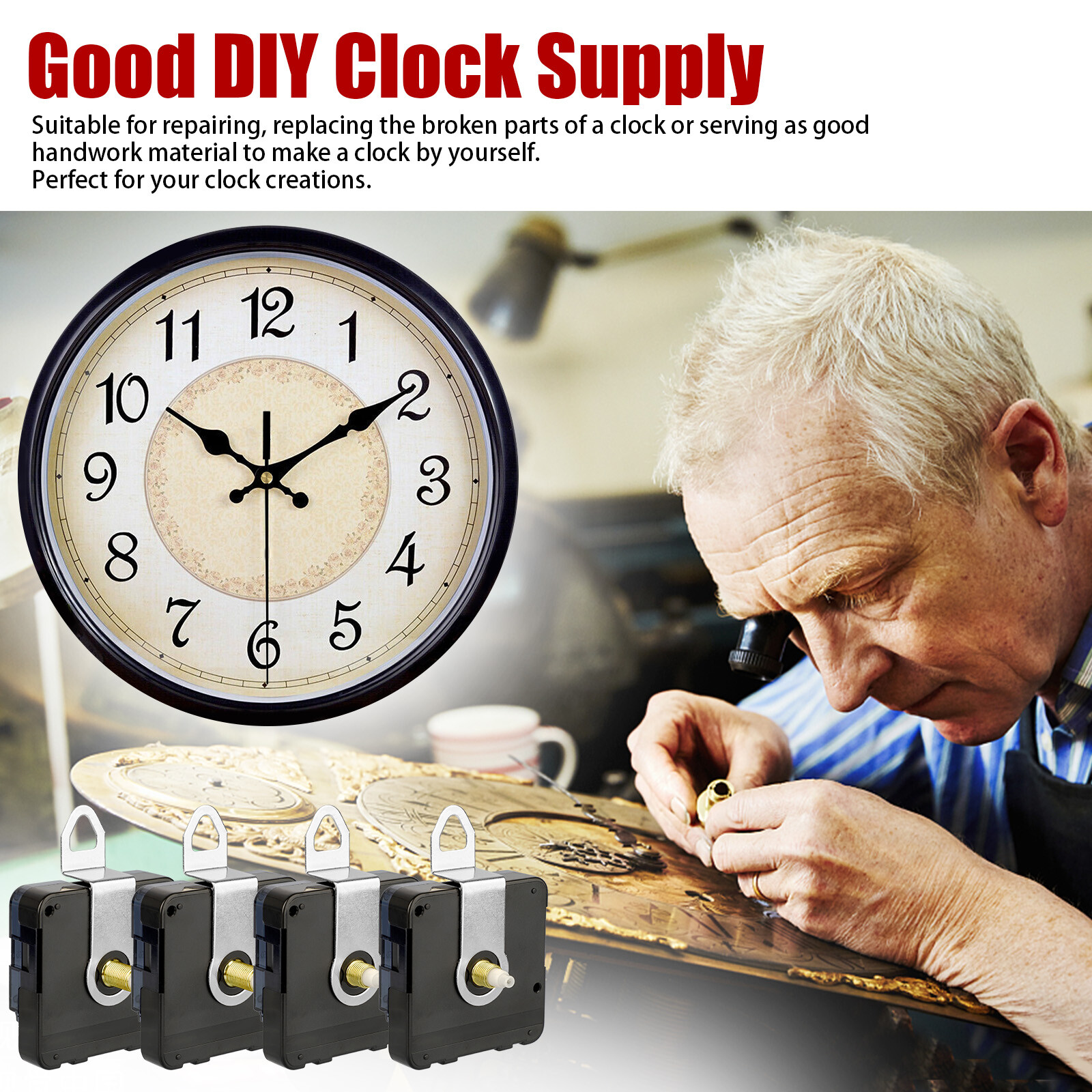Lots DIY Wall Quartz Clock Movement Mechanism Replacement Repair Kit Tool Parts