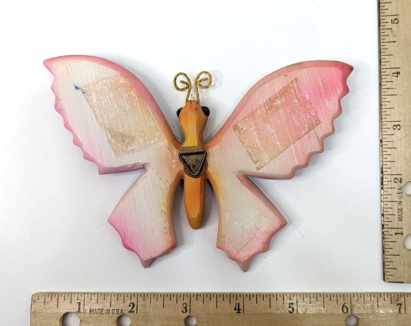 Butterflies (5-½ x 4”) & Dragonfly (7 x 4”) 3 pc Lot Resin Wall Hanging Decor