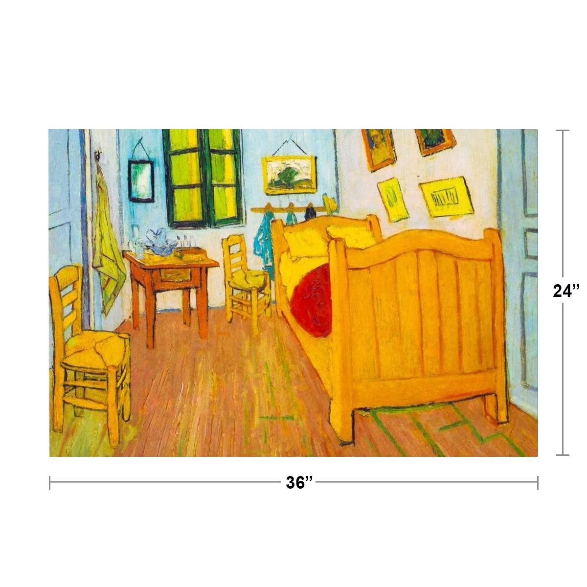 Vincent van Gogh Bedroom in Arles Post Impressionist Painting Poster 36×24