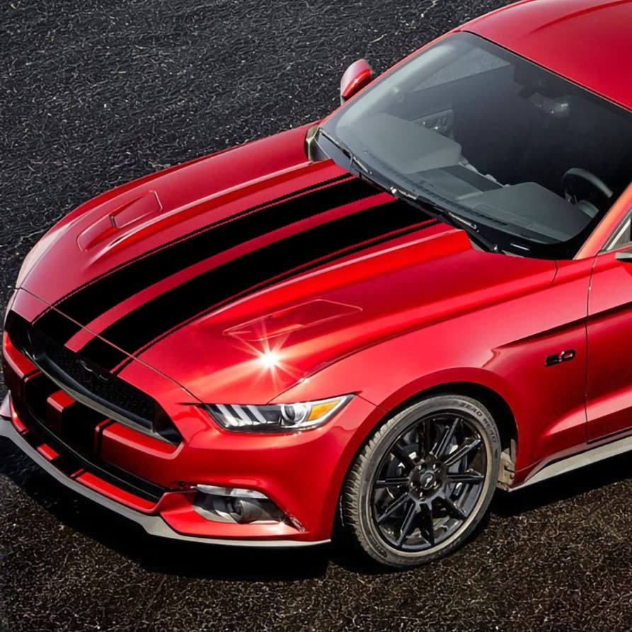 HUWANDE 63”x11” Racing Body Stripes Stickers,Cars Hood Vinyl Decals,Car Pat…