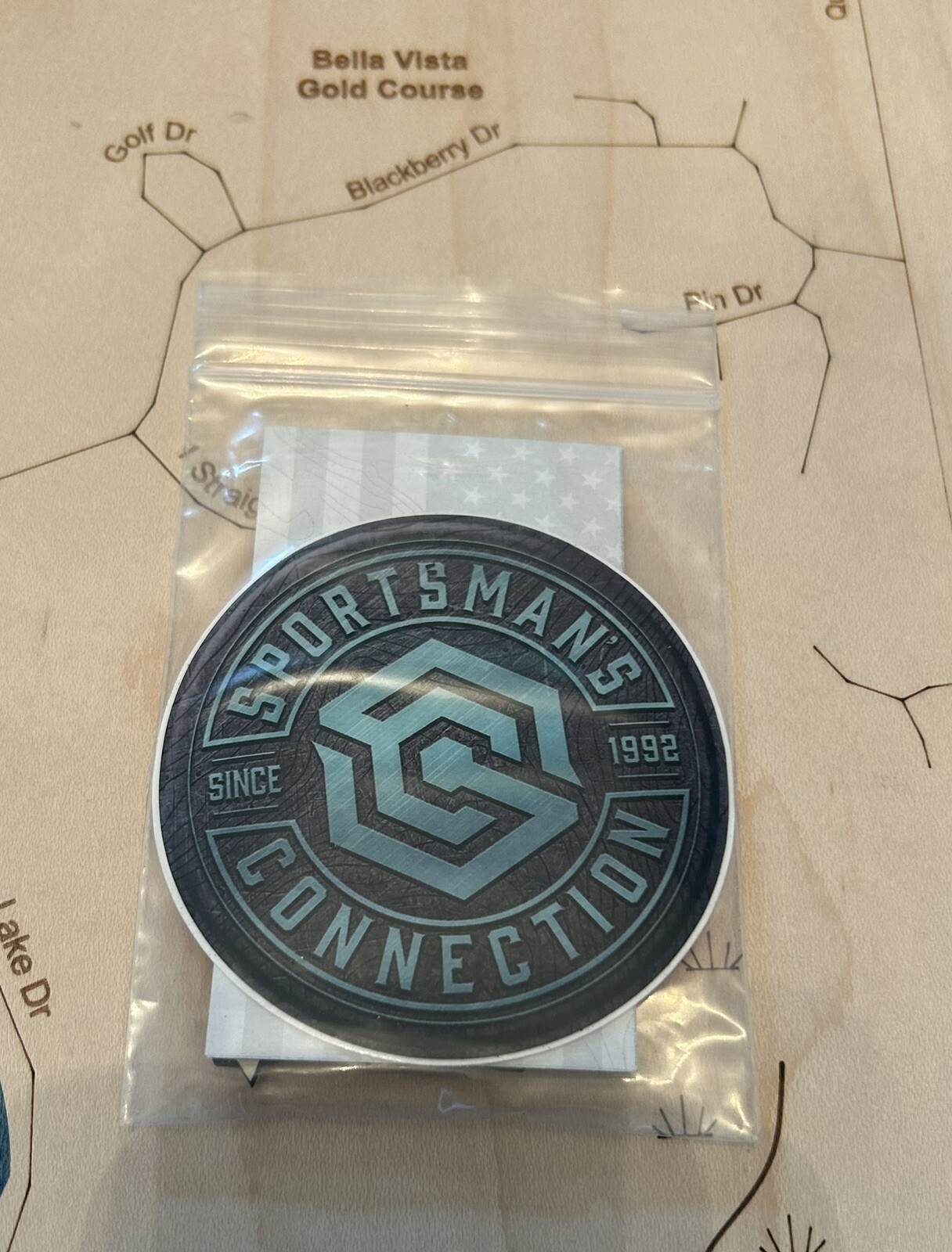 Sportsman’s Connection Wood Laser Cut Contour Wall Map Coldwater Lake Michigan
