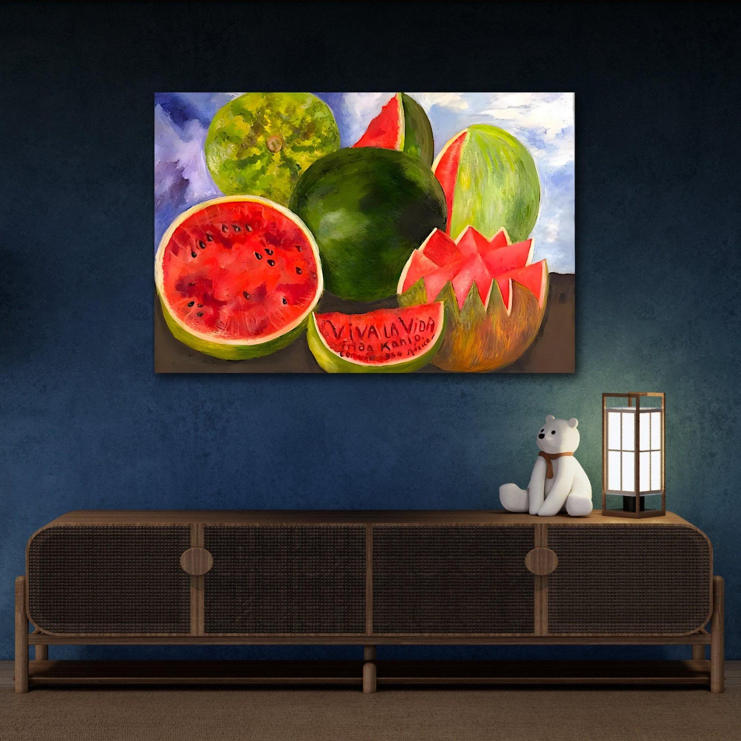 Frida Kahlo Viva La Vida Watermelons Poster Canvas Wall Art Print