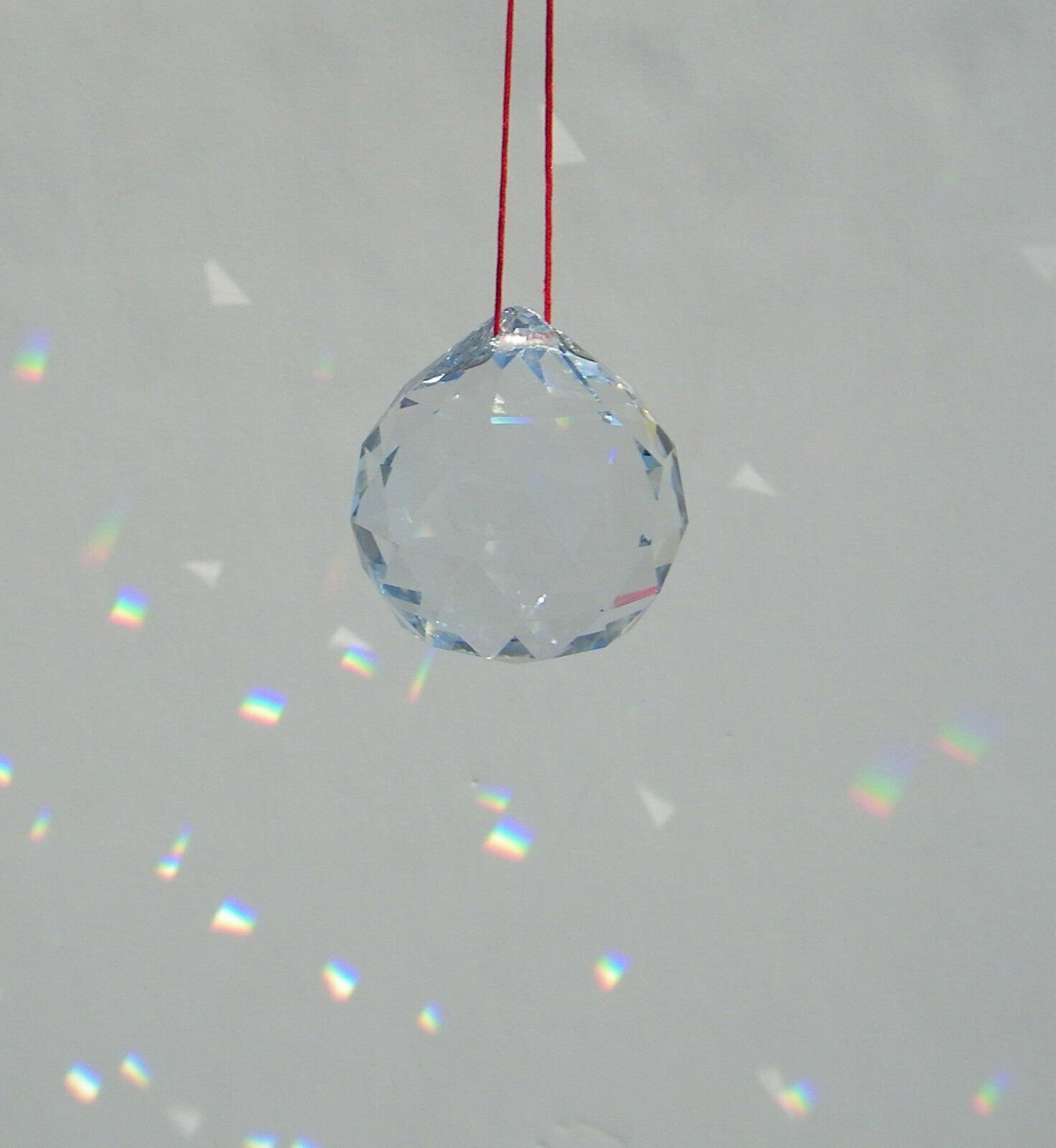 40MM BALLS 2 PACK LARGE CRYSTAL PRISM SUNCATCHER FACETED FENG SHUI – USA SELLER