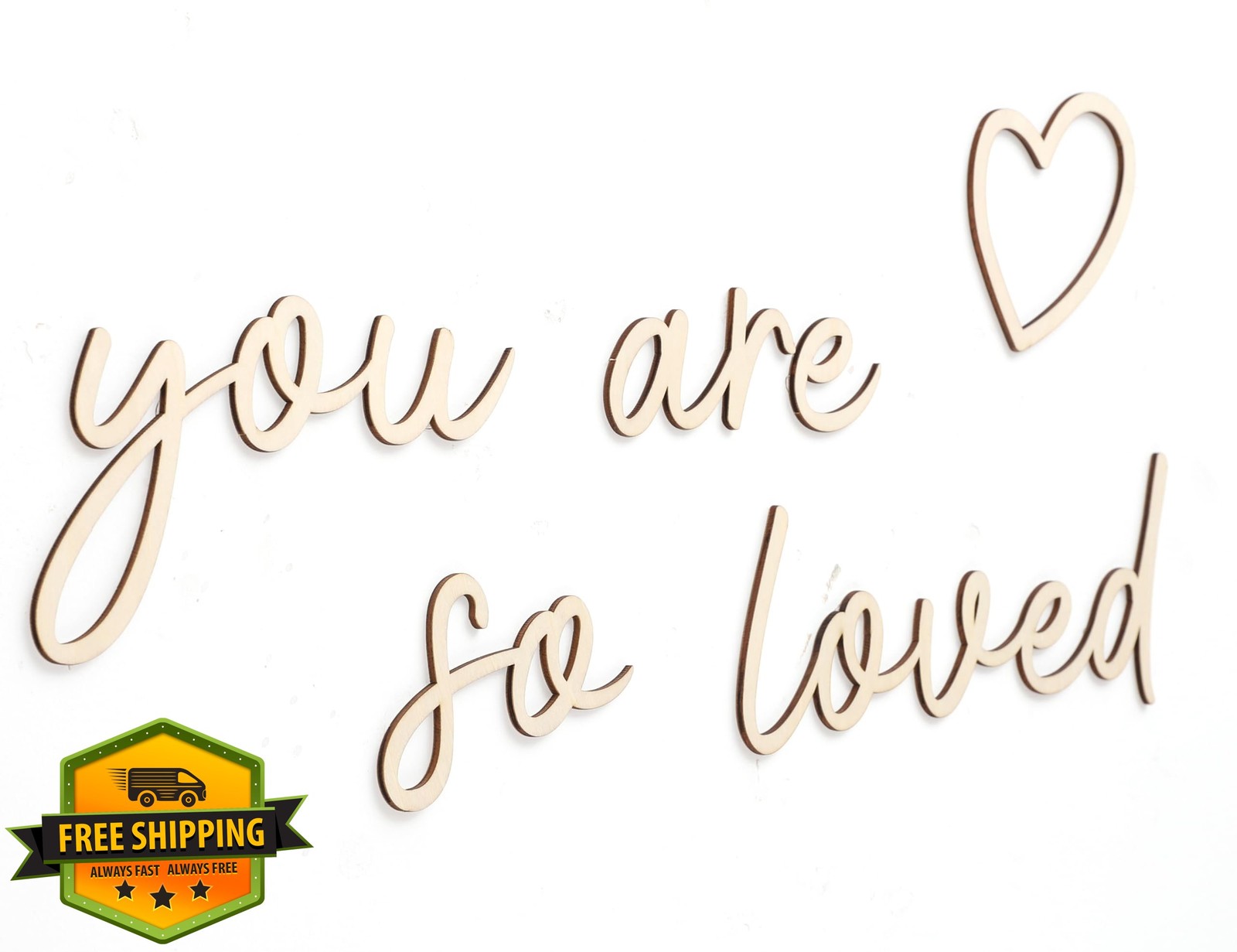 Lettering Wood You are so Loved – Plywood Words Sign For Wall Art, Photo Prop…