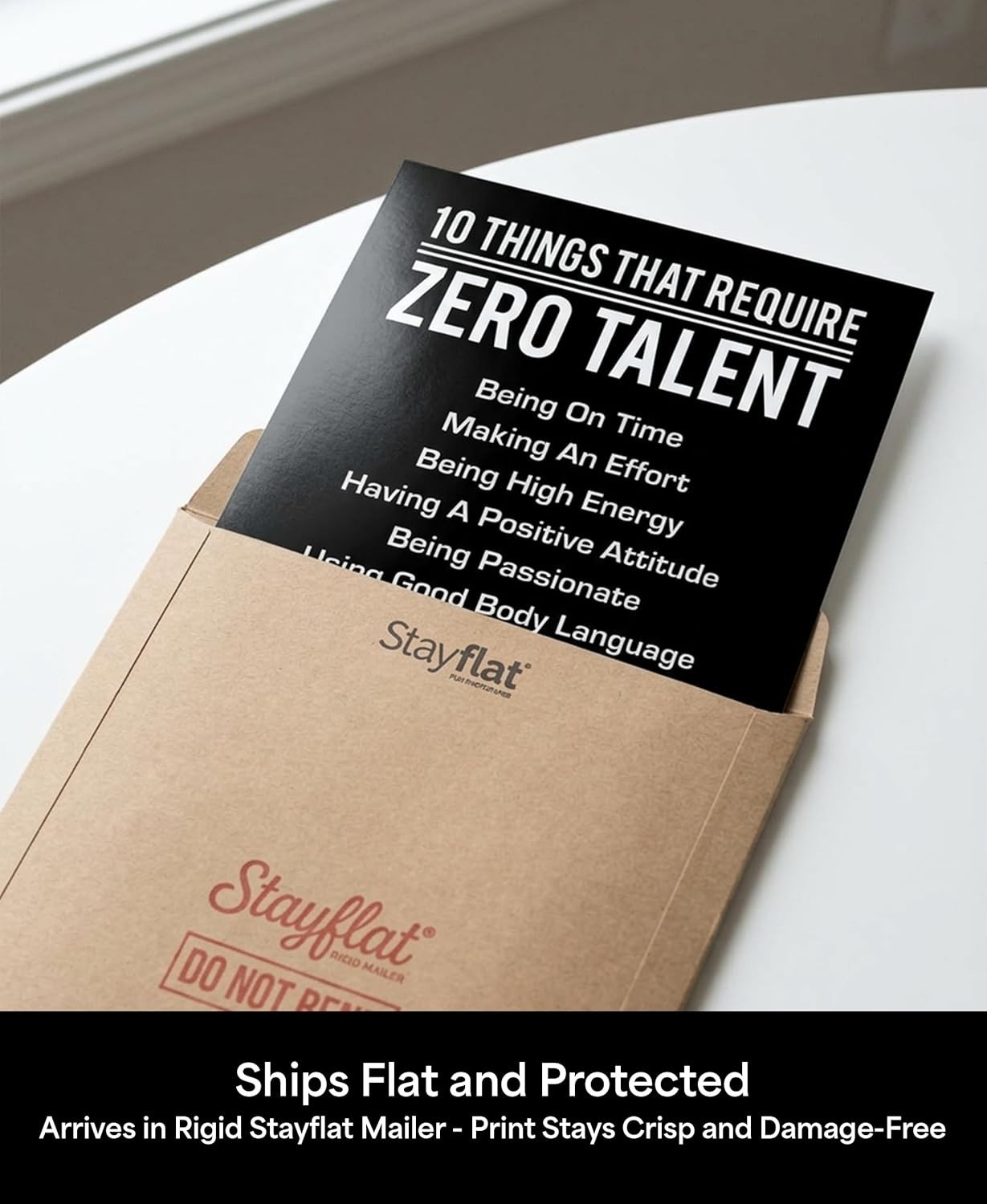 8×10 Unframed Leadership Quote Print – Discipline & Motivation for Workspaces