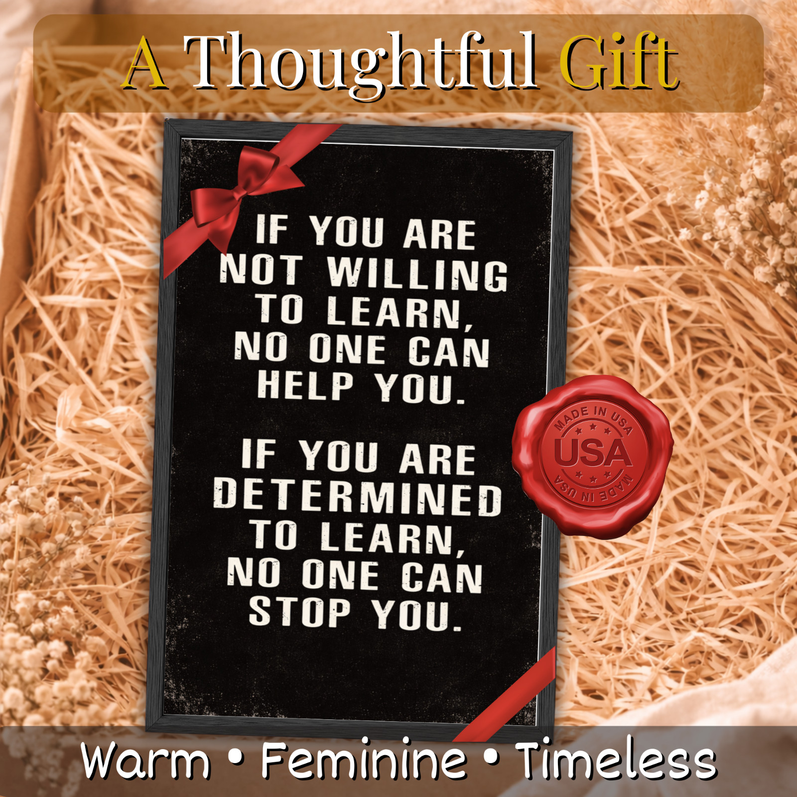 Motivational Quotes Wall Art 11×17 Gift for Entrepreneurs Framed Poster
