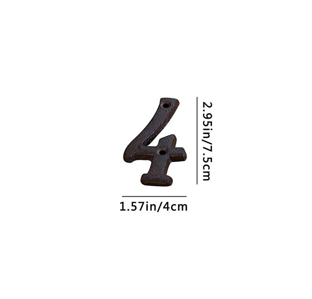 Cast Wrought Iron Black Antique House Door Alphabet Letters and Numbers HOTSALE