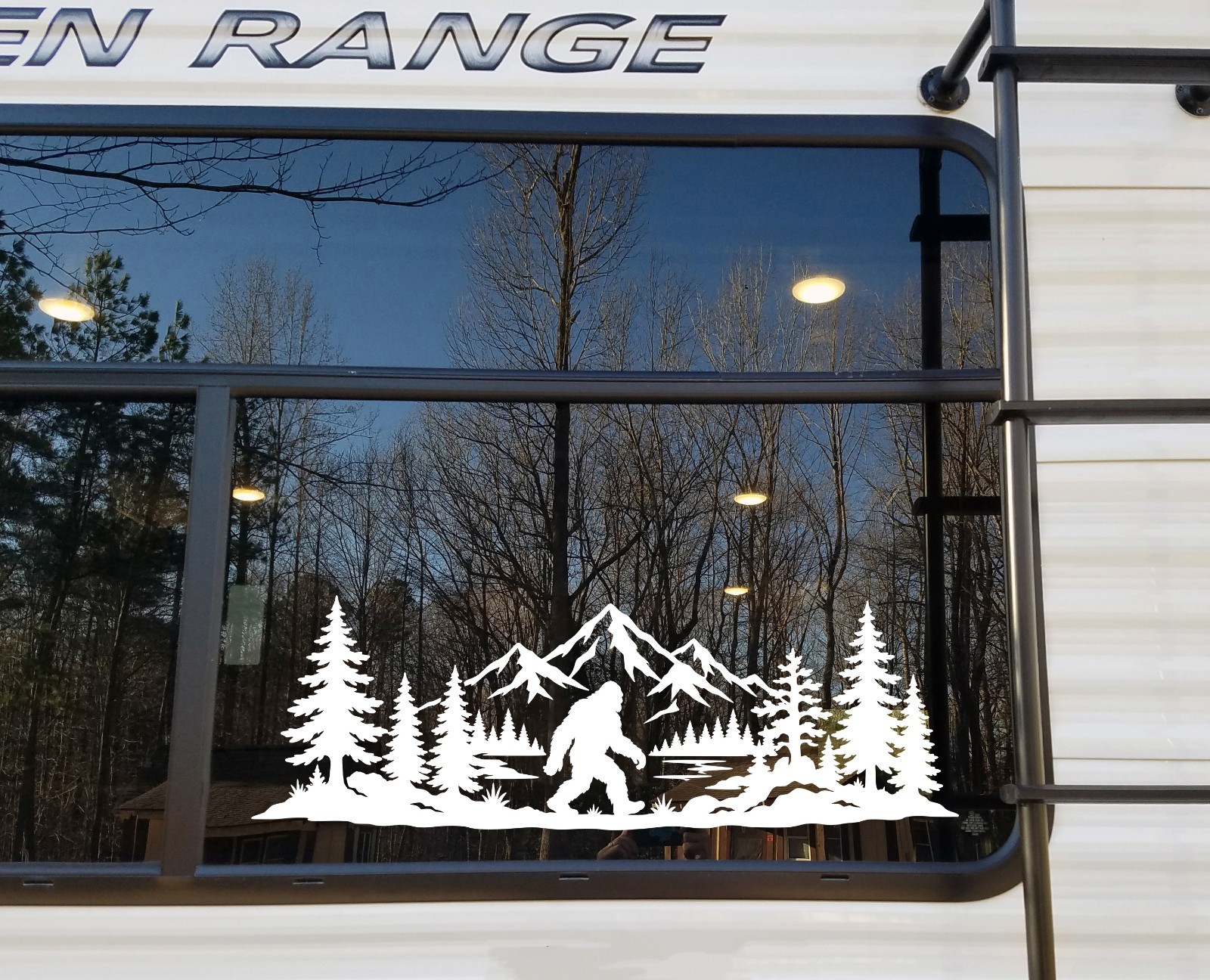 Bigfoot Sasquatch Mountain Forest V18 Vinyl Decal Camping Outdoor Adventure RV