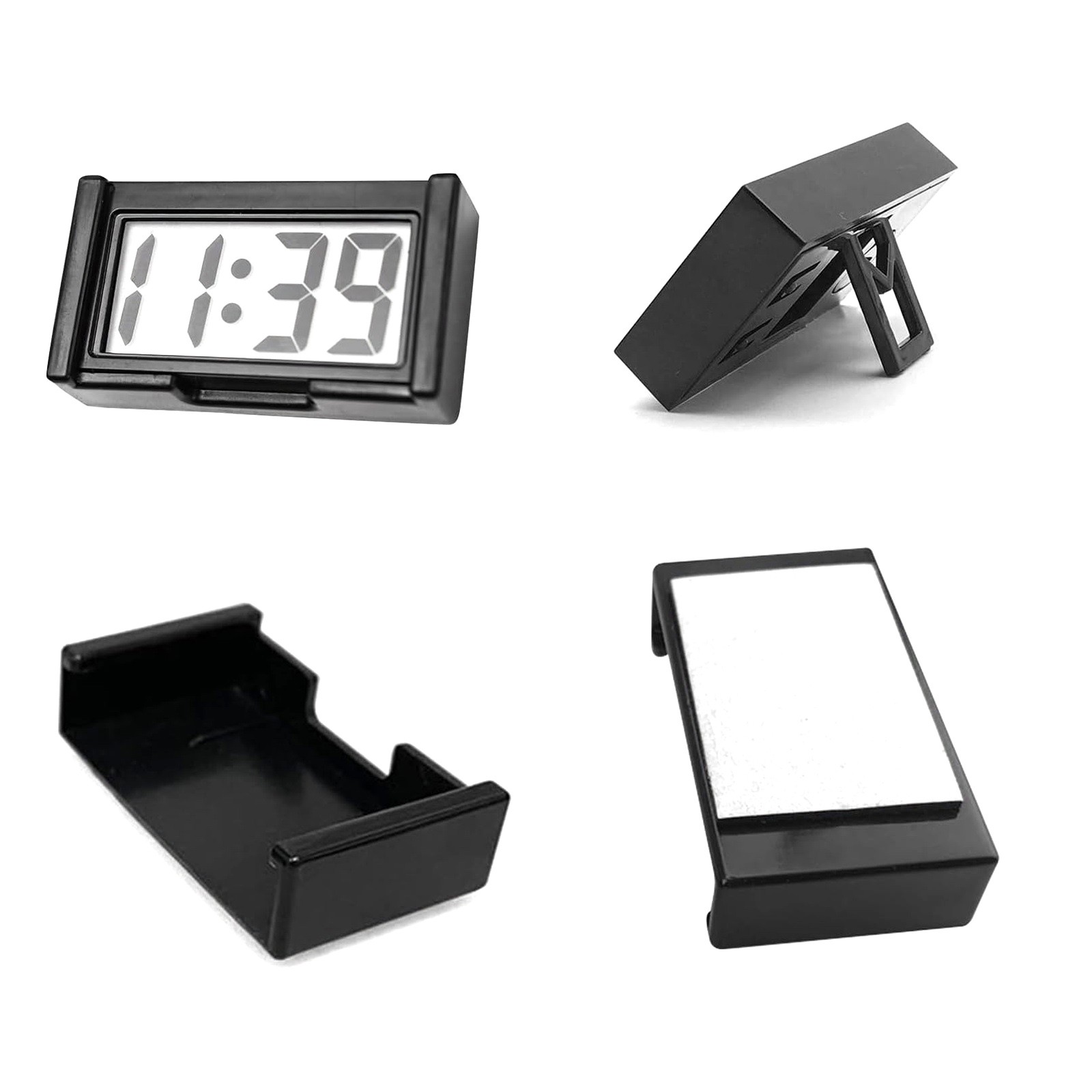 New 3 Pack Mini Digital Clock Small Adhesive Stick On Easy To Read Large Numbers