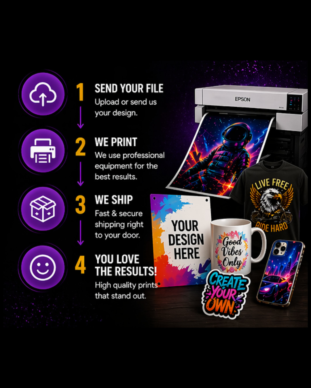 Custom Personalized Sublimation Prints – Any Text & Name – Graphic Tshirt