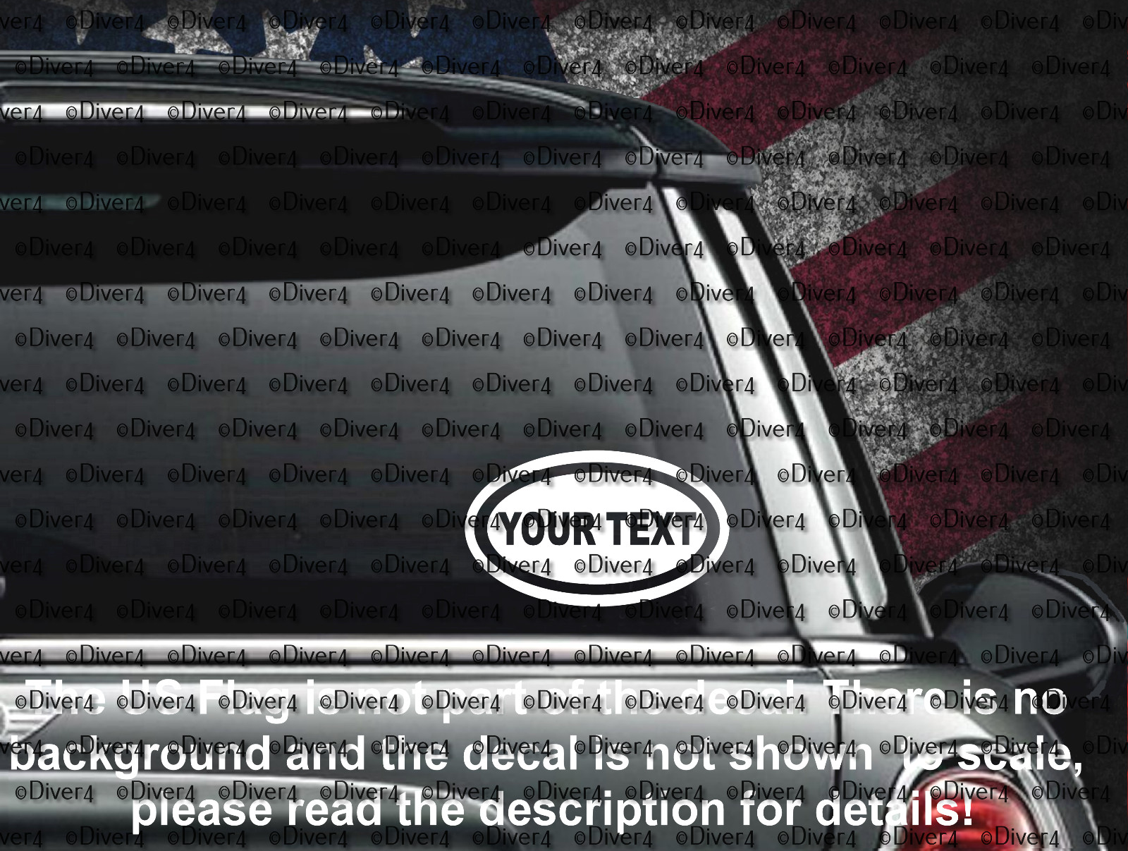 Oval Custom Text Vinyl Decal USA Made US Seller