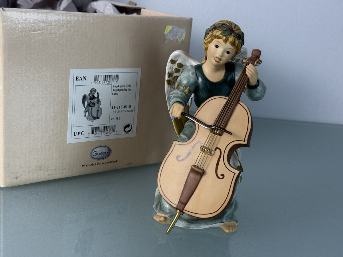 Goebel Figurine Angel with Cello 17cm. 1 Choice Excellent Condition