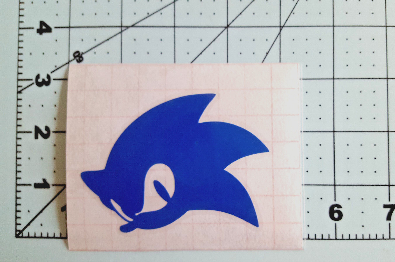 Sonic the Hedgehog logo decal sticker with transparent transfer film