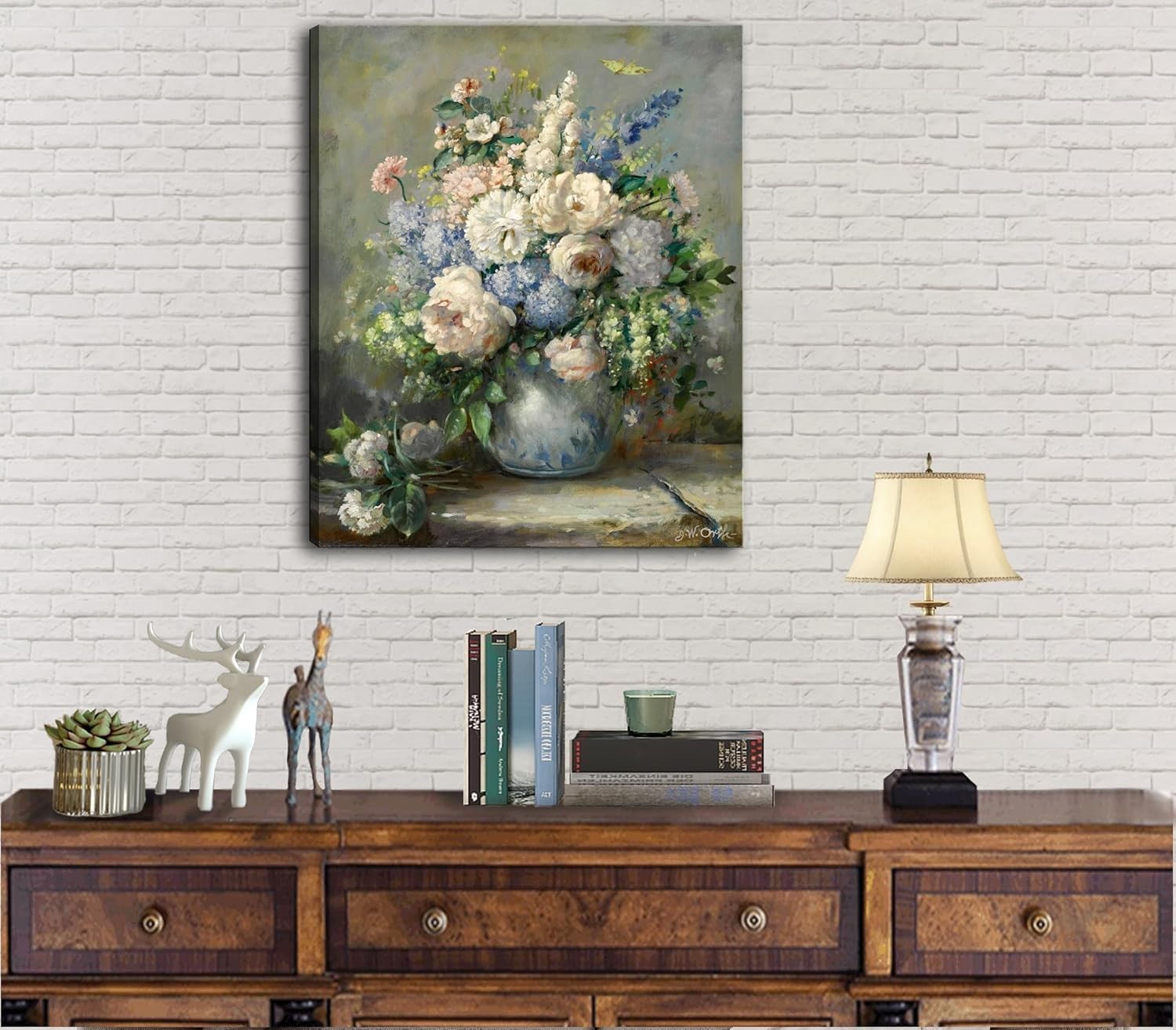 Elegant Spring Bouquet Canvas Print – Renoir 12×16 Floral Art for All Occasions