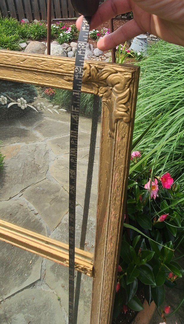 Antique 1920s Etched Ornate Mirror 4ft 2in Long Buyer Can Ship Mercury Glass