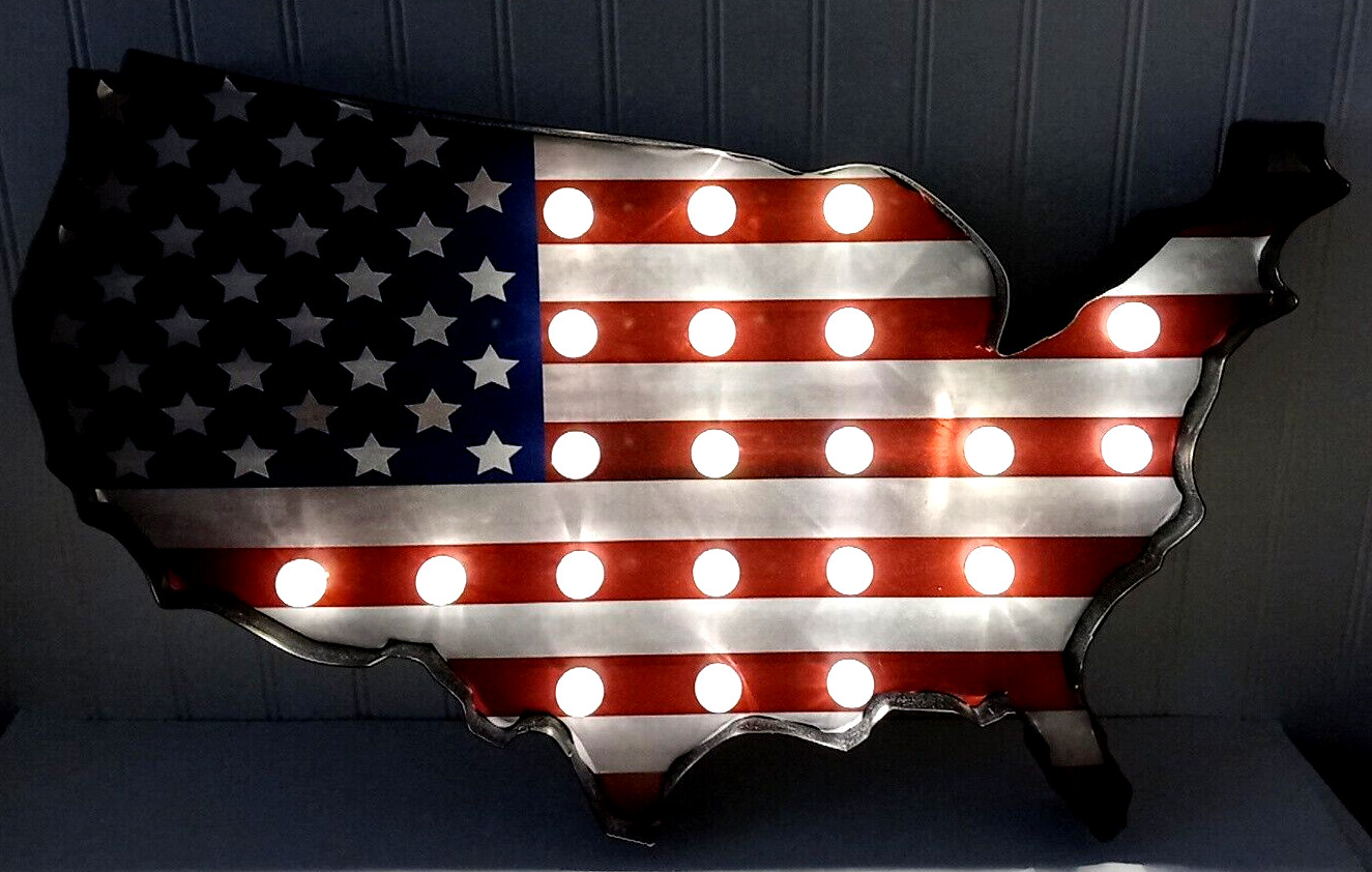 July 4th Americana Led Lighted Sign Let Freedom Ring